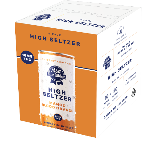PBR High Seltzer: Mango Blood Orange