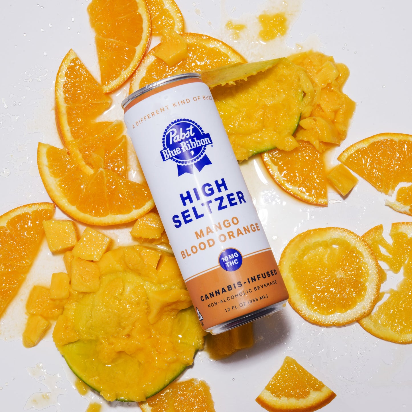 PBR High Seltzer: Mango Blood Orange